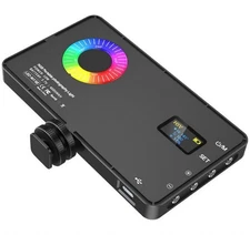 RGB Video Light, Built-in 4000mAh Rechargeable Battery LED Camera Light Full Col