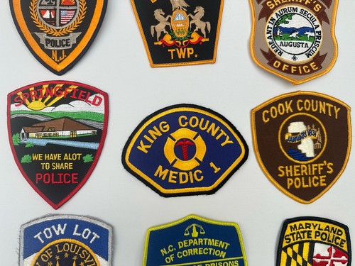 Vintage American Police - Law Enforcement Agencies Various Obsolete Patches x10 - Picture 3 of 5
