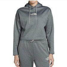 North Face Women's Cropped Hoodie, Charcoal Grey Size Small