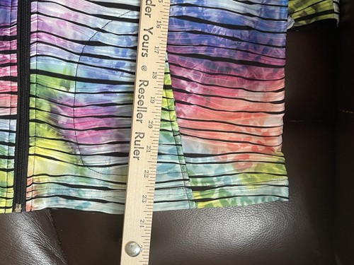Erin London Jacket Abstract Zip 1X XL Rainbow Textured Artsy Stretch PX - Picture 5 of 10
