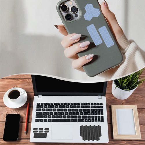 1 Juego de Cinta de Agarre para Teléfono Rombo, Tiras de Agarre Universal para Mouse, Negro - Imagen 5 de 6