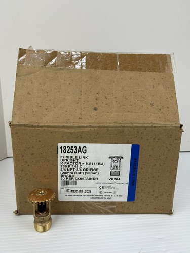 Viking VK204 Fusible Link Fire Sprinkler 18253AG 3/4" NPT 286F/141C - Box of 50 - Picture 1 of 9
