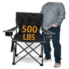 SUNNYFEEL XL Oversized Camping Chair, Folding Camp Chairs for Adults Heavy 