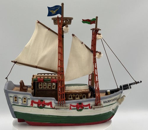 VTG LEMAX GOLDEN EAGLE SCHOONER - VILLAGE COLLECTION CHRISTMAS VILLAGE -- #54378 - Picture 2 of 24