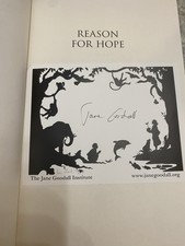 Jane Goodall Signed Reason For Hope Spiritual Journey HhbDj Excellent Book