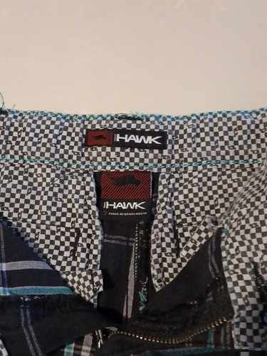 Tony Hawk Skate Board Shorts Adjustable Waist Boys Youth Dark Blue Strip Size 7 - Picture 2 of 3