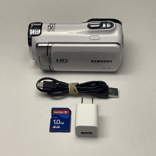 Samsung Schneider HMX-F90 High Definition Camcorder w/ USB Charger & 1GB SD Card
