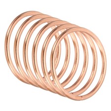 6Pcs 1.8 Inch Dream Catcher Rings Metal Macrame Wreath Rose Gold