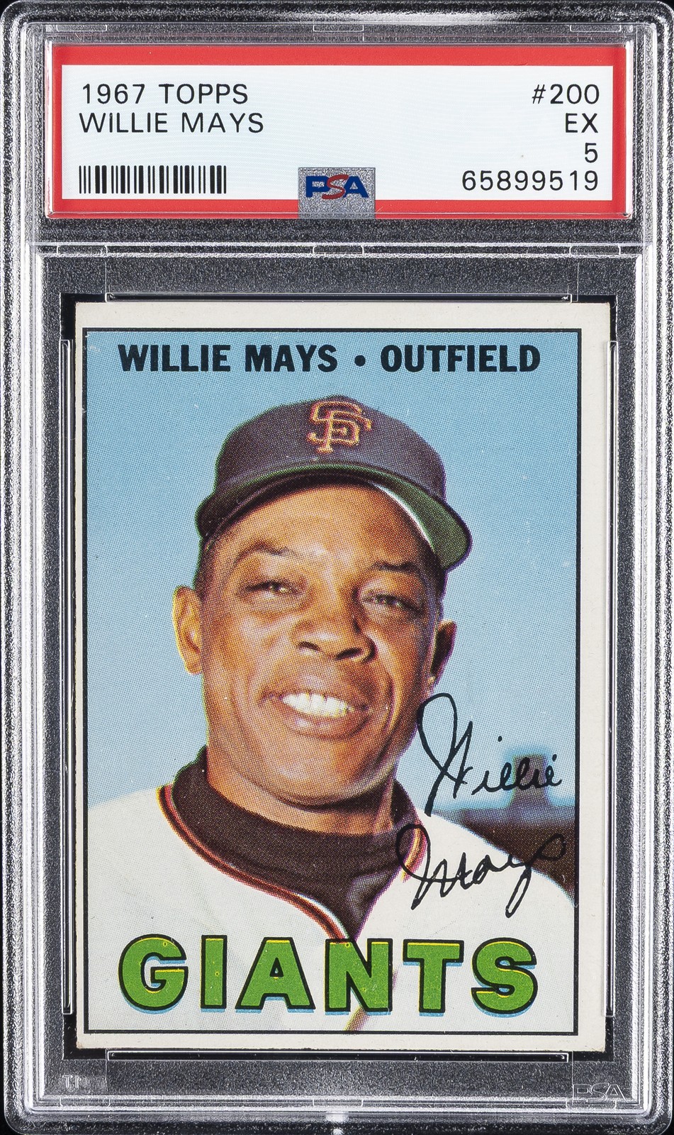 1967 TOPPS #200 WILLIE MAYS PSA 5