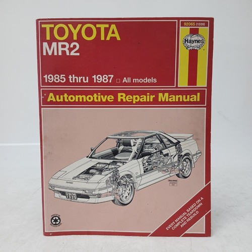 Haynes Toyota MR2 1985-1987 All models Automotive Car Repair Manual Book -CP