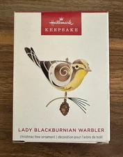 2025 Hallmark LADY BLACKBURNIAN WARBLER Beauty of Birds Keepsake Ornament 1.75"