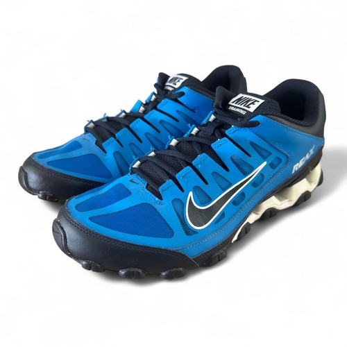 Nike Reax 9 TR 621716-401 Uomo 10.5 Blu Nero Scarpe da Corsa Allenamento Sneakers - Foto 4 di 10