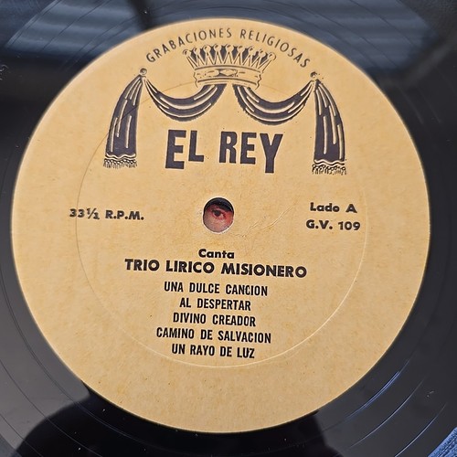 Trio Lirico Misionero Una Dulce Cancion EL REY GV 109 Mus Cristiana VG/VG #7370 - Picture 14 of 15