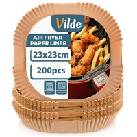 HeißLuftfritteuse Backpapier Air Fryer Einlagen Quadratisch 23Cm 200Er Packung