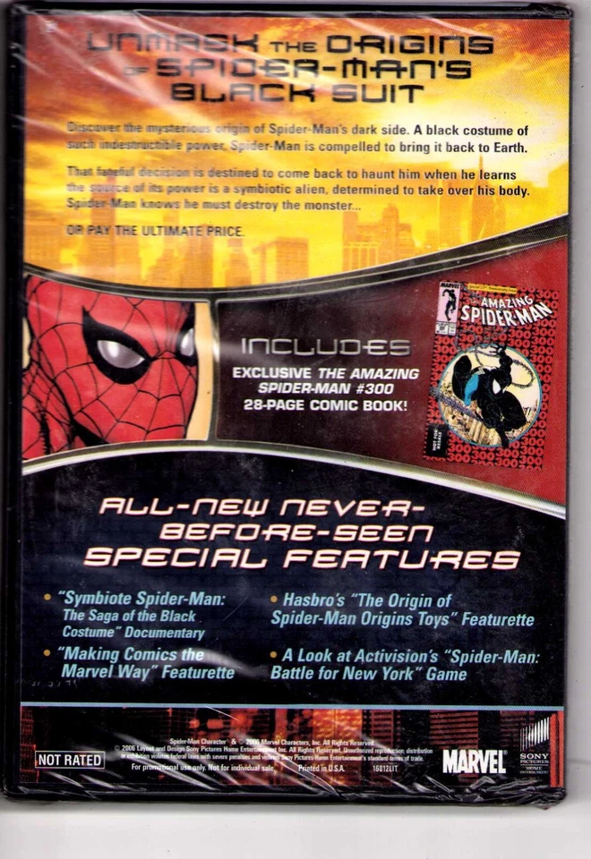 Spider-Man 2 Origins of a Superhero Bonus Disc & #300 Comic Book NEW RARE - Image 2 of 3