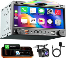 Double Din Car Radio with CD/DVD Player Wireless Carplay Android Auto