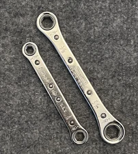 Williams Double Head Ratcheting Box Wrenches 6pt - 7/16 x 3/8 and 5/16 x 1/4