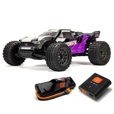 ARRMA 1/10 VORTEKS 2WD RTR Brushed Stadium Truck Battery & Charger  Purple
