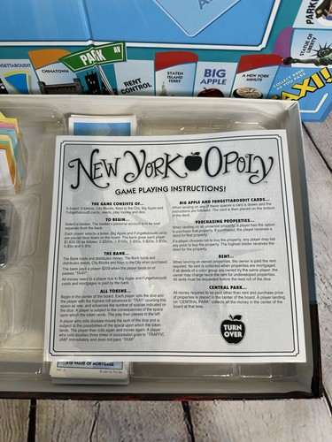 New York Opoly Board Game Late for the Sky Co. Made In USA - Picture 5 of 5