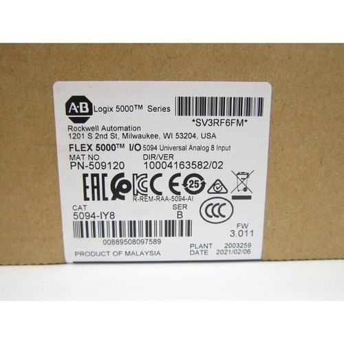 New Sealed AB 5094-IY8 Input Module 5094IY8 Free Overnight Shipping US Free Tax - Picture 2 of 5