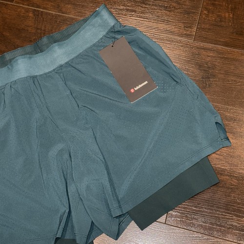 NWT! lululemon Vented Tennis Short 6” Mens Size M GRNJ/DPTD Relaxed Fit - Picture 3 of 7