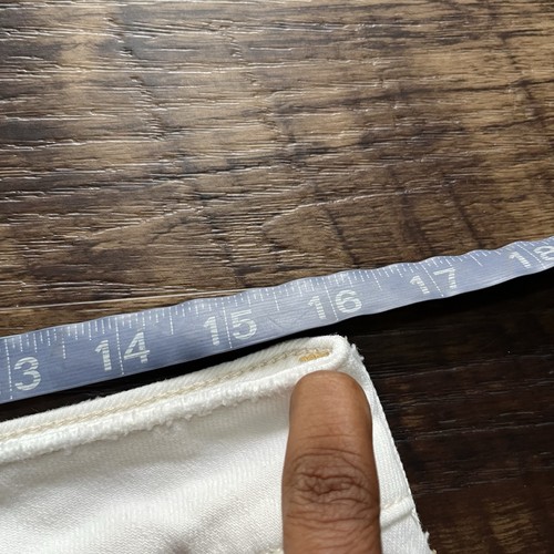 Y2K American Eagle hoch geschnitten cremeweiß Denim Micro Minirock Größe 6 32" *lesen - Bild 10 von 11