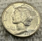 1945 d mercury dime bu Full Bands