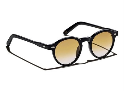 MOSCOT MILTZEN ORIGINALS NYC SONNENBRILLE SCHWARZ BERNSTEINFARBENE GLAS TRANSPARENT -