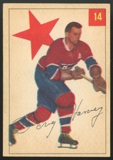 1954-55 Parkhurst EX-MINT Doug Harvey Montreal Canadiens #14