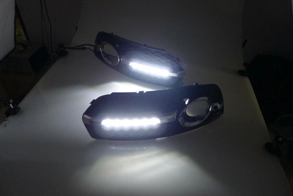 Par de faros antiniebla diurnos LED DRL para Audi Q5 2009-2012 Foto 4 de 4