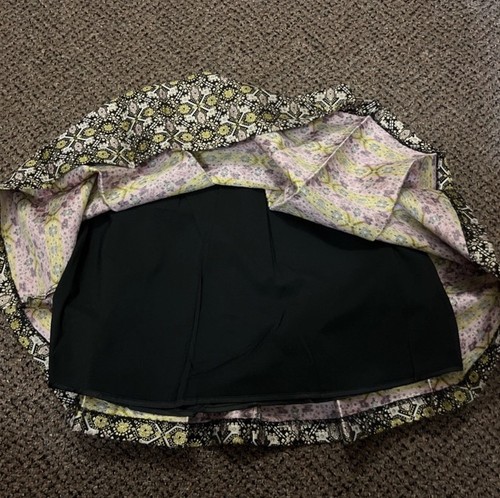 ModCloth Good As Gold Tapestry Lined Pleated A-line Short Skirt Size 2 Acadamia - Picture 9 of 15