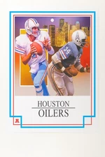 Houston Oilers Poster Vintage NFL Football Team Print Houston 12x8in Metal Sign
