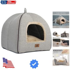 Cat Bed for Indoor Cats - Cat Cave Beds Cat House Cat Tent with Removable Was...
