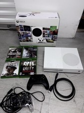 Microsoft Xbox One S 500gb Console SN: 411387463448 2 Controllers Cables Games