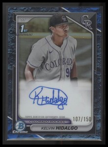 2024 Bowman #CPA-KHI Kelvin Hidalgo Chrome Prospects Auto Blue Lunar /150