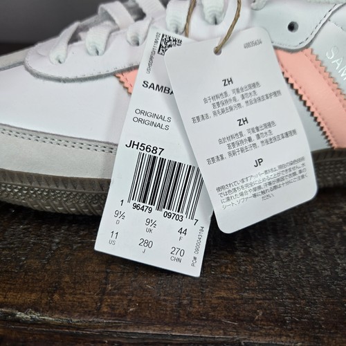 adidas Samba OG Womens Size 11 Casual Lifestyle Shoes JH5687 White Pink - Picture 12 of 12