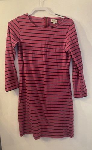 Jack Wills Women's Dress. Pink And Navy Striped Size 10