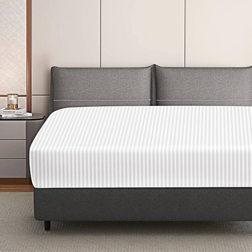 100% Egyptian Cotton White Flat Sheets Bed Sheet Single Double King All Size - Picture 102 of 161