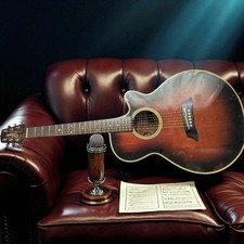 Takamine PT-106 Acoustic-Electric Guitar Brown Finish with Minor Wear