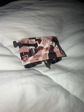 Vintage Wind-up M-57 Tank Tin Toy with Pink and White Camouflage - Works