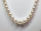 VINTAGE 2.50-8.00mm AKOYA Cultured Pearl & Diamond Graduated 20" Strand Necklace — photo 3
