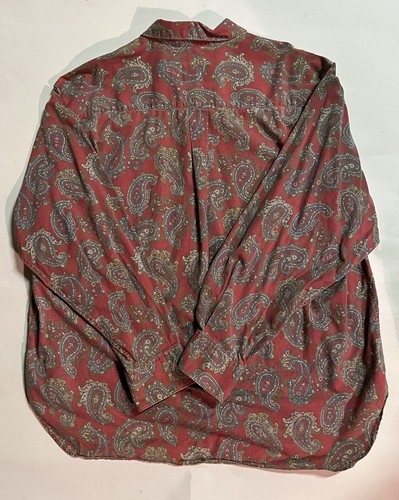 Vintage Replay Men's Long Sleeve Paisley Shirt XL - Picture 2 of 4