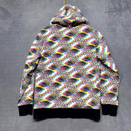 The North Face Hoodie Boy Medium Multicolor Glitch Print Cotton Stretch Pullover - Picture 2 of 9