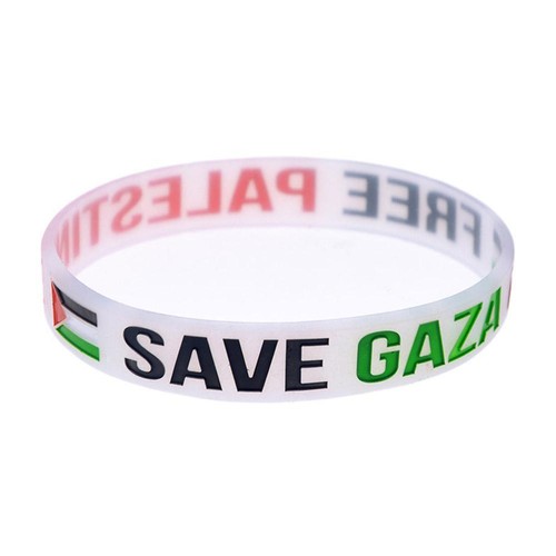 .1-10x White/Black *FREE PALESTINE SAVE GAZA*Silicone Flag Wristband H1V9 - Picture 27 of 30
