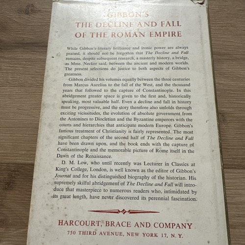 Gibbon’s Decline and Fall of the Roman Empire, DM Low Edition, 1960, Hardcover - Picture 5 of 5