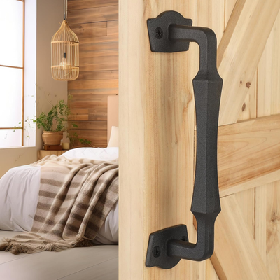 #ad 10 Inch Sliding Barn Door Handles Heavy Duty Rustic Design Barn Door Pull for $38.47