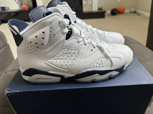 Air Jordan 6 Retro Midnight Navy Men’s Size 10 Lightly Worn - Picture 6 of 8