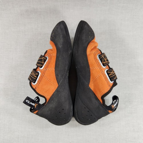 CLIMBX Rave Strap Climbing Shoe Mens Size 8.5 Orange Black Straps - Picture 10 of 15