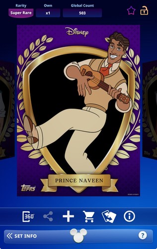 Topps Disney Collect 2025 Royal Realms Purple Princes - Prince Naveen