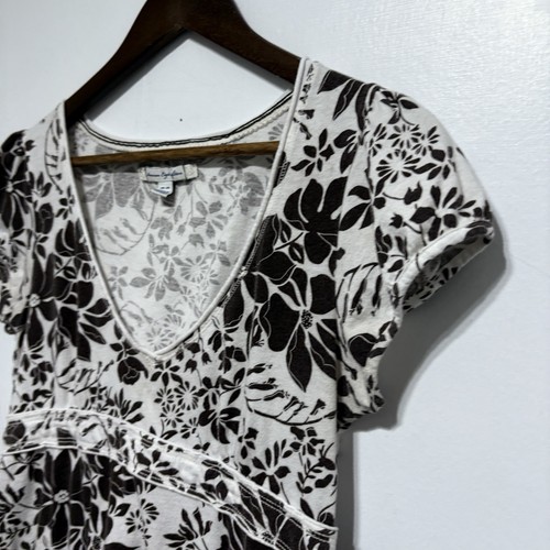 Camiseta vintage Y2K American Eagle para mujer M marrón retro floral babydoll años 90 - Imagen 3 de 11